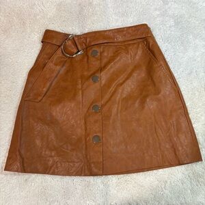 Zara Brown A-Line Mini Skirt for Casual Occasions